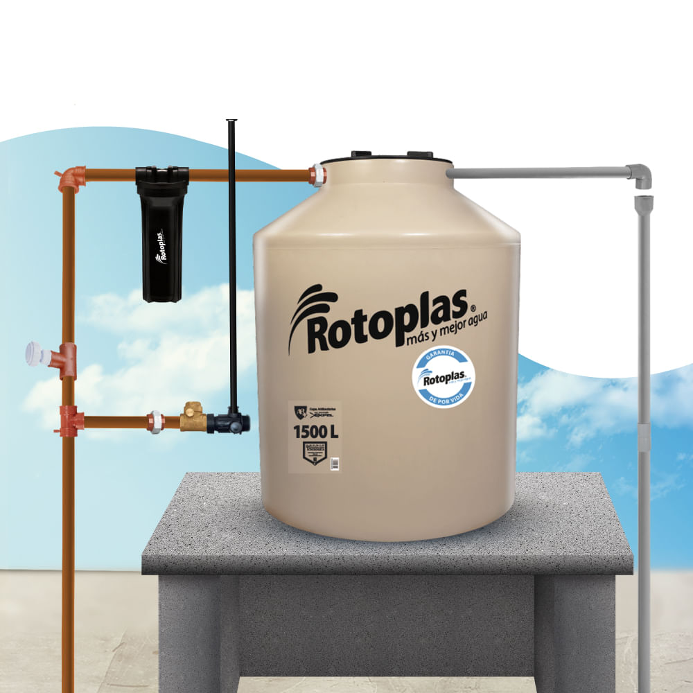1500 Ml A Litros Tanque de Agua Garantía de por Vida* 1500 Litros + Instalación Full